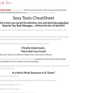 sexy texts cheat sheet lady zone