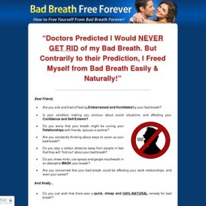 bad breath free forever the 100% natural remedy for bad breath!