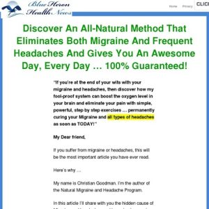 my manic migraine cb | blue heron health news