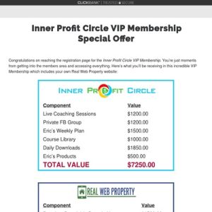 inner profit circle special opportunity – real web property