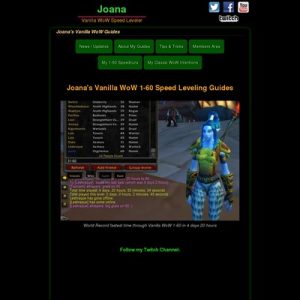 joanas 1 60 classic wow leveling guides