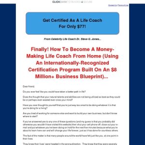 life coaching certification huge conversions!