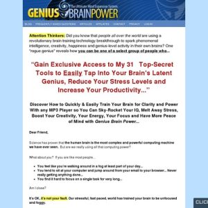 genius brain power mp3 audio package