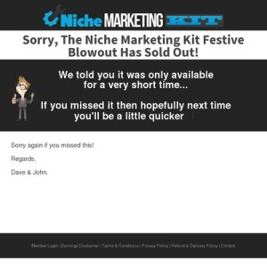 the niche marketing kit massive blowout! — niche marketing kit