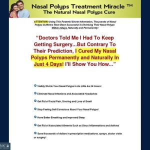 nasal polyps treatment miracle™ the natural nasal polyps cure