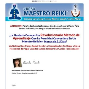 curso maestro reiki unico en español. 90% comision