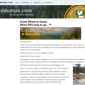 sanidumps: order ebooks for rv dump stations